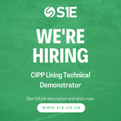 We are hiring! Recruiting a CIPP Lining Technical Demonstrator.