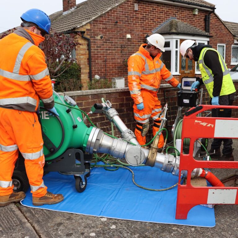 workmen using Brawo Magnavity LED curing system