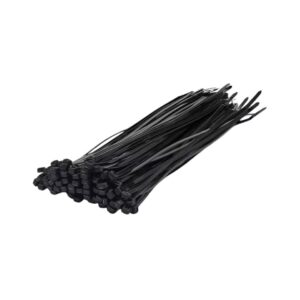 Black Metal Tooth Cable Ties - Pack of 50