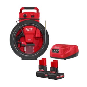 M12 FUEL™ High-Speed Flexible Shaft Machine – including battery pack and tools.